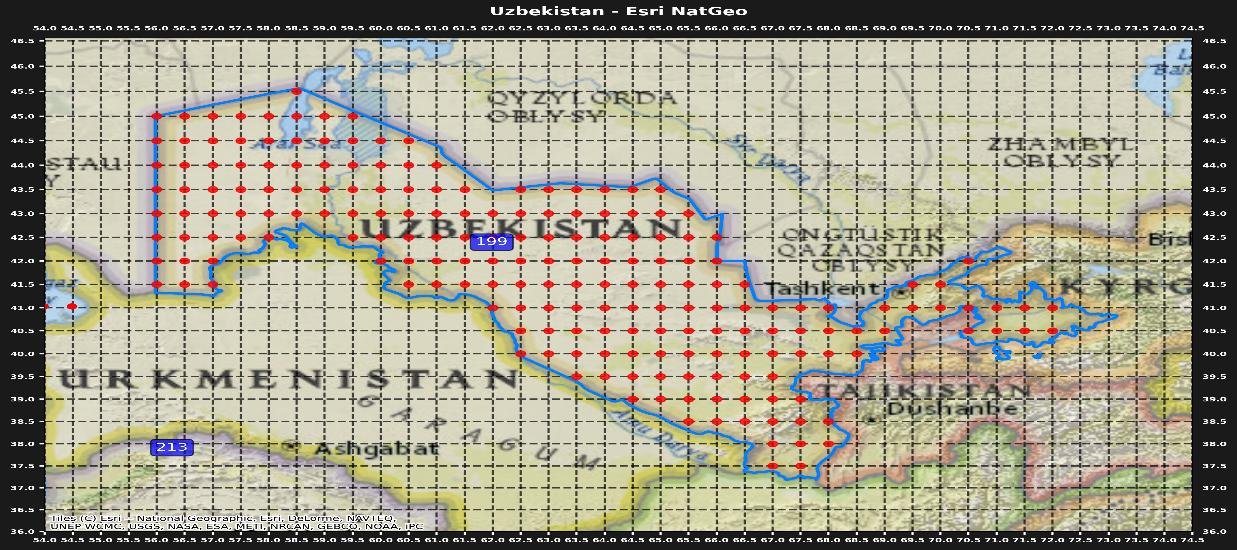 Özbekistan Haritası